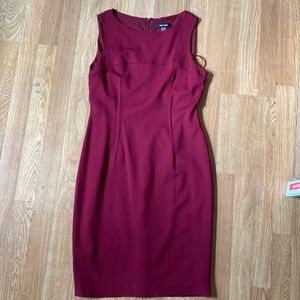 Nine West Burgundy sleeveless dress size 10 women